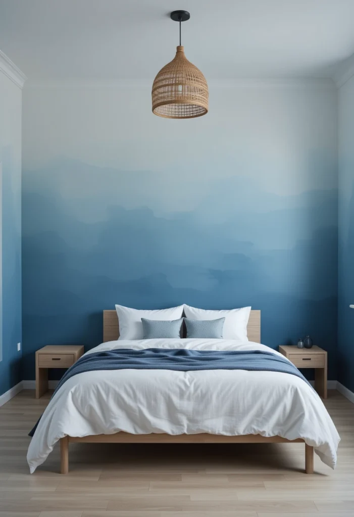 Ombre Blue Walls