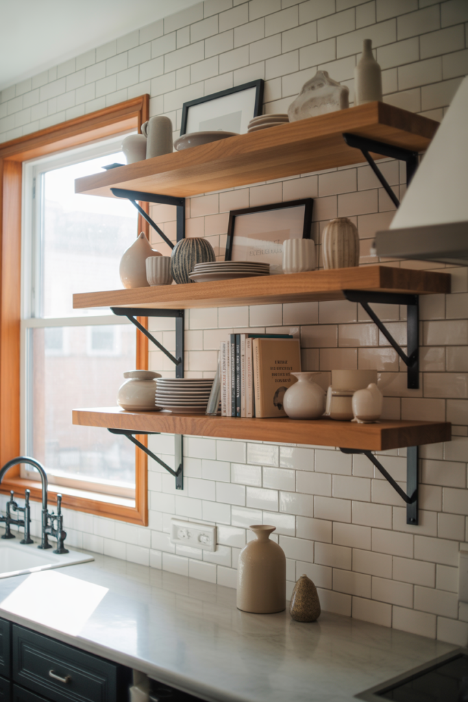 Open Floating Shelves