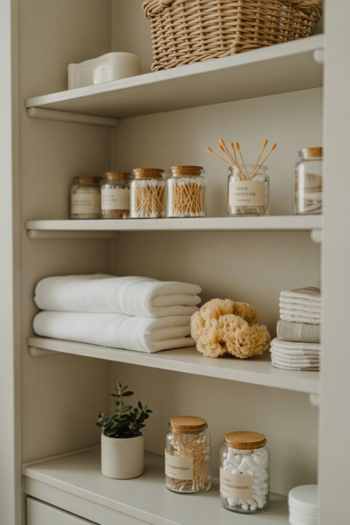 Open Shelving with Coastal Styling