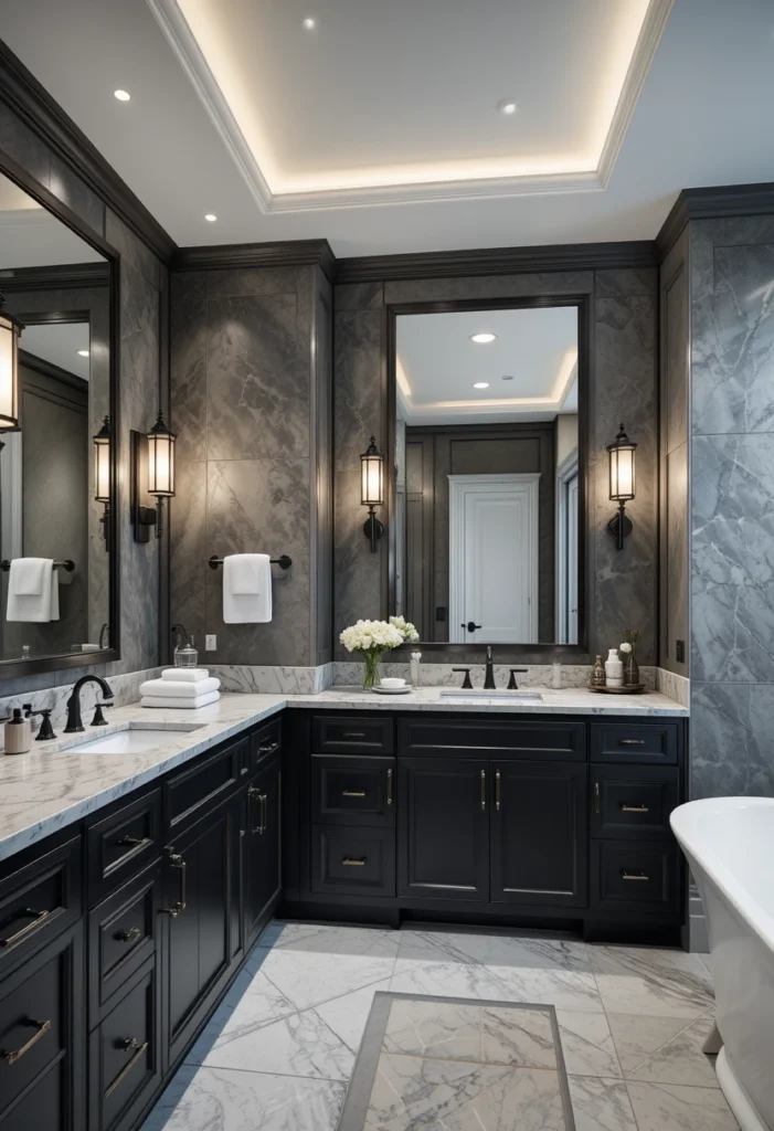 Pewter Grey and Black