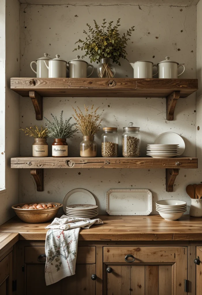 Reclaimed Wood Floating Shelves