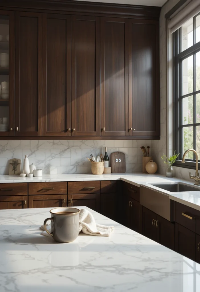 Rich Chocolate Brown Cabinets
