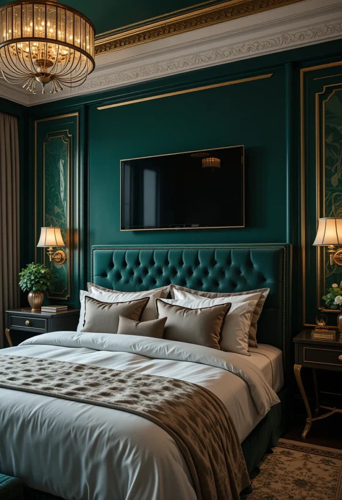 Rich Velvet and Metallic Accents