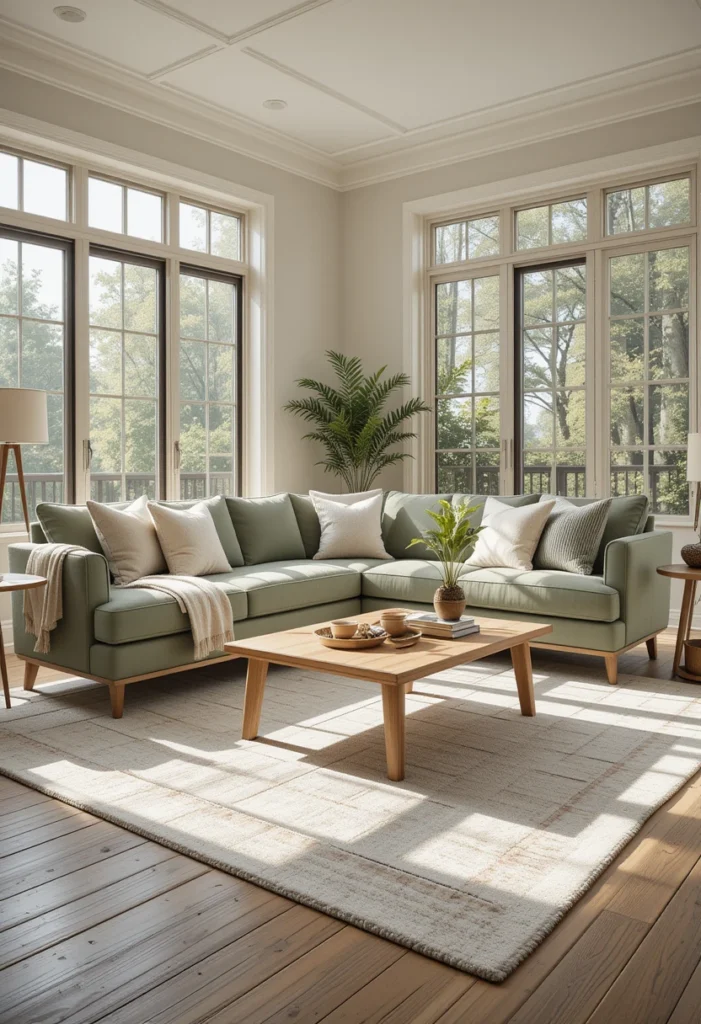 Rug Selection for Green Sofas