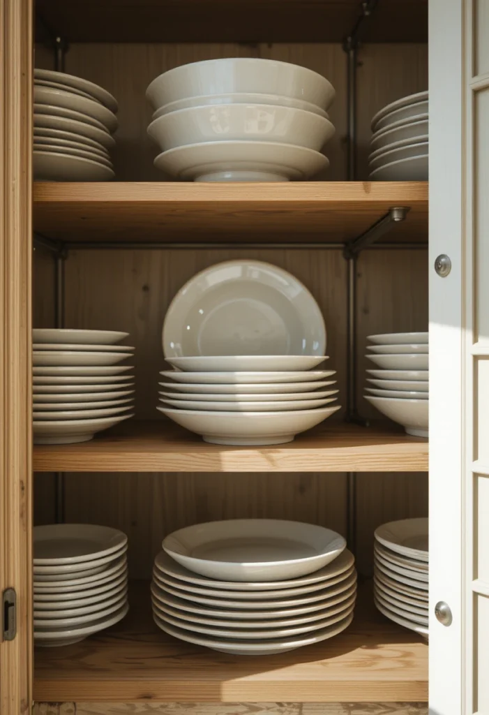 Shelf Risers for Dishes and Plates