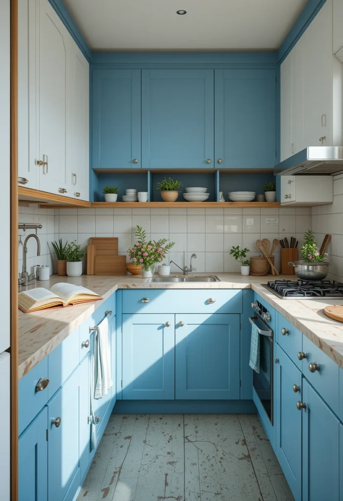 Small Kitchen, Big Blue Impact