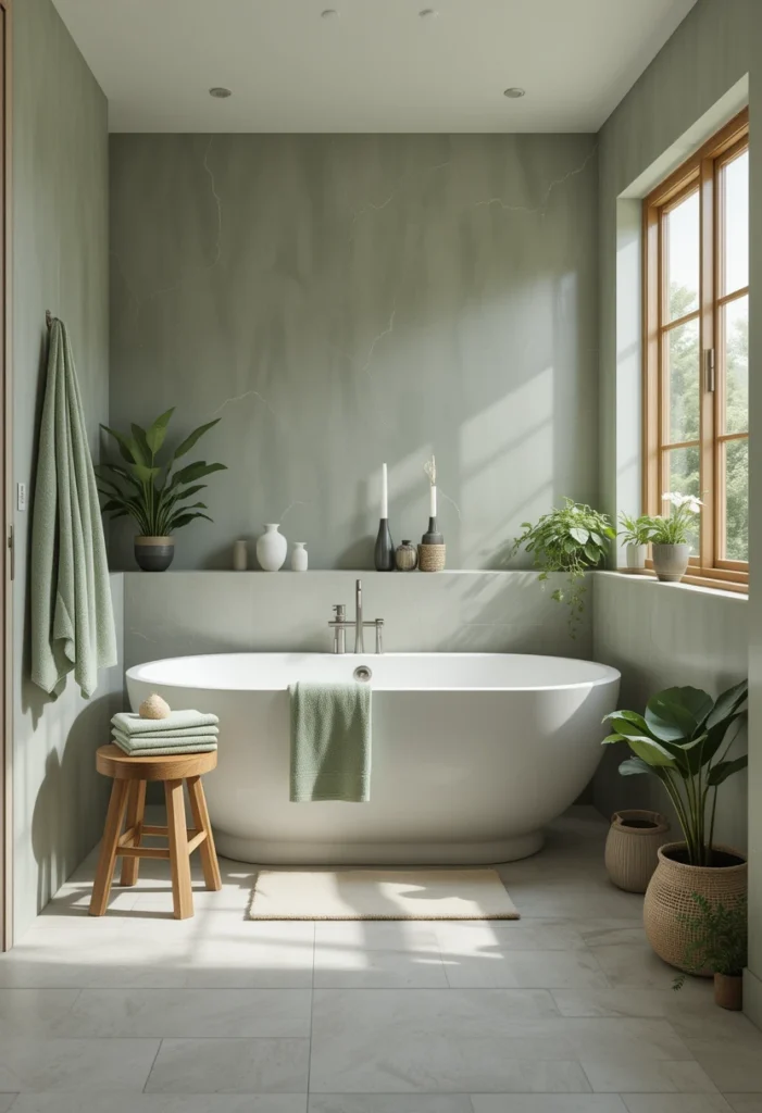 Soft Grey and Sage Green