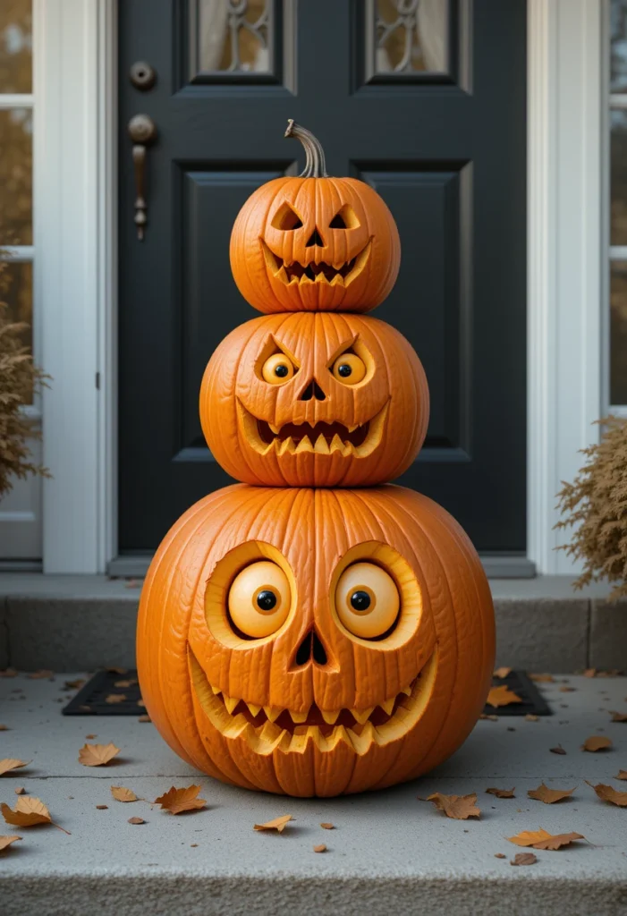 Stacked Pumpkin Display