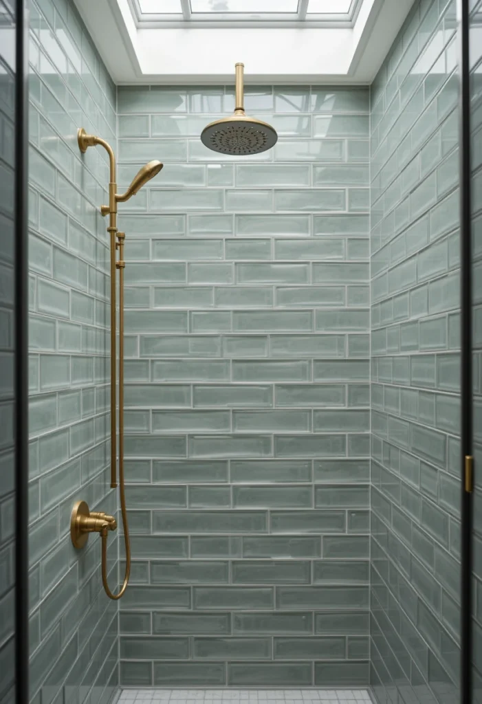 Subway Tiles in Sage Green