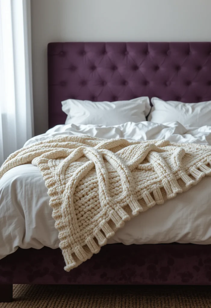 Texture Is Everything in Purple Bedrooms