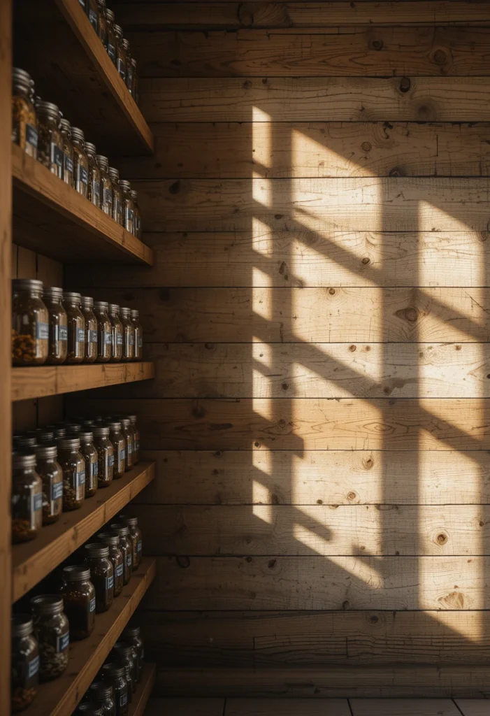 The Barnwood Spice Rack Wall