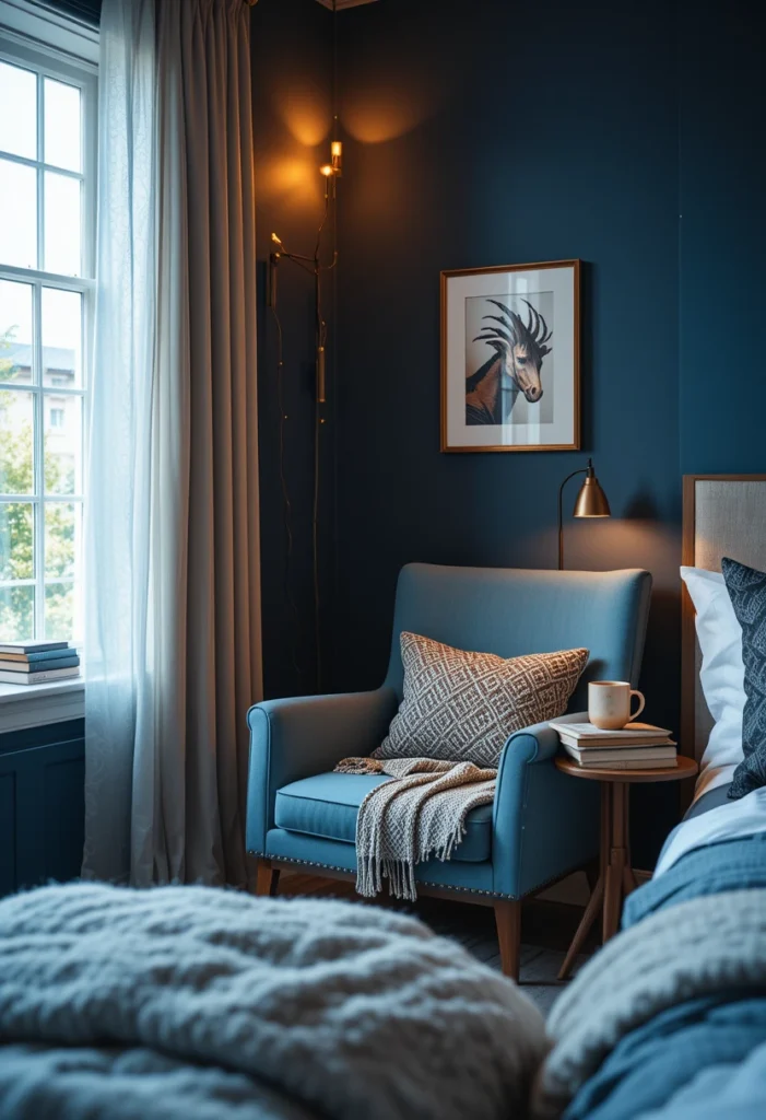 The Moody Blue Reading Nook