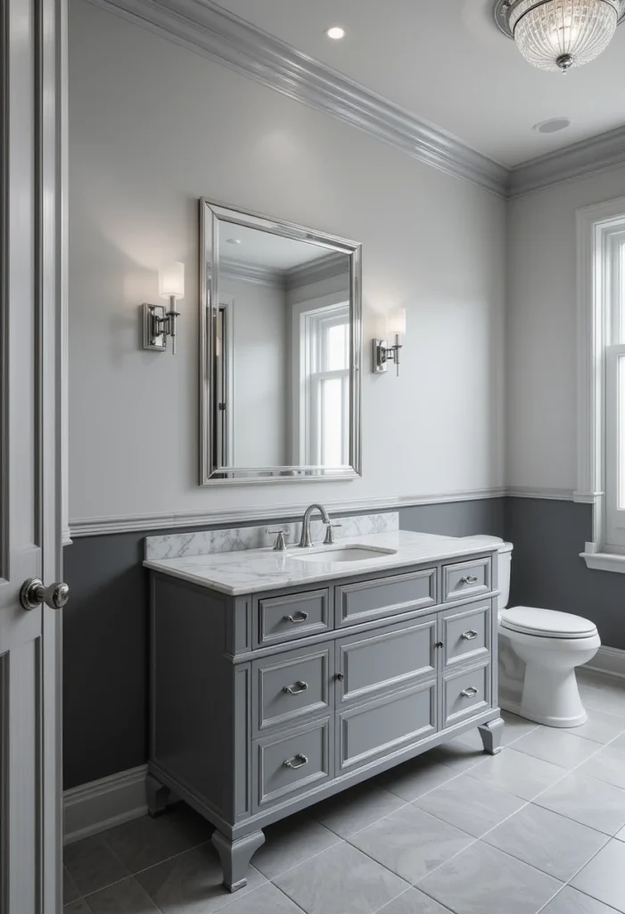 Two-Tone Grey with Metallic Accents