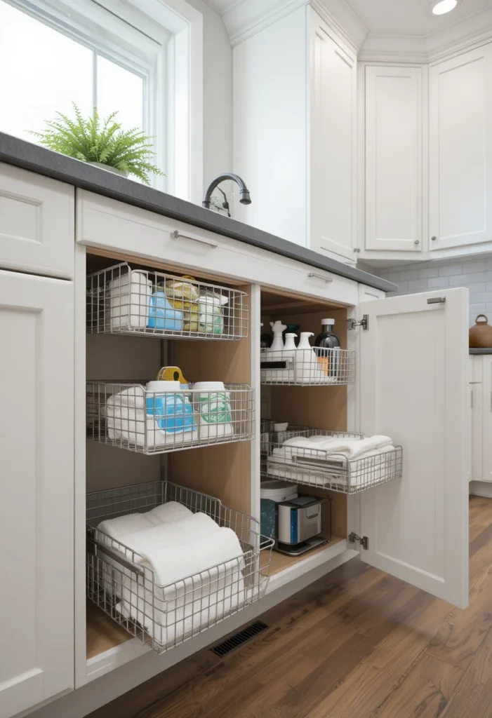 Under-Cabinet Sliding Baskets