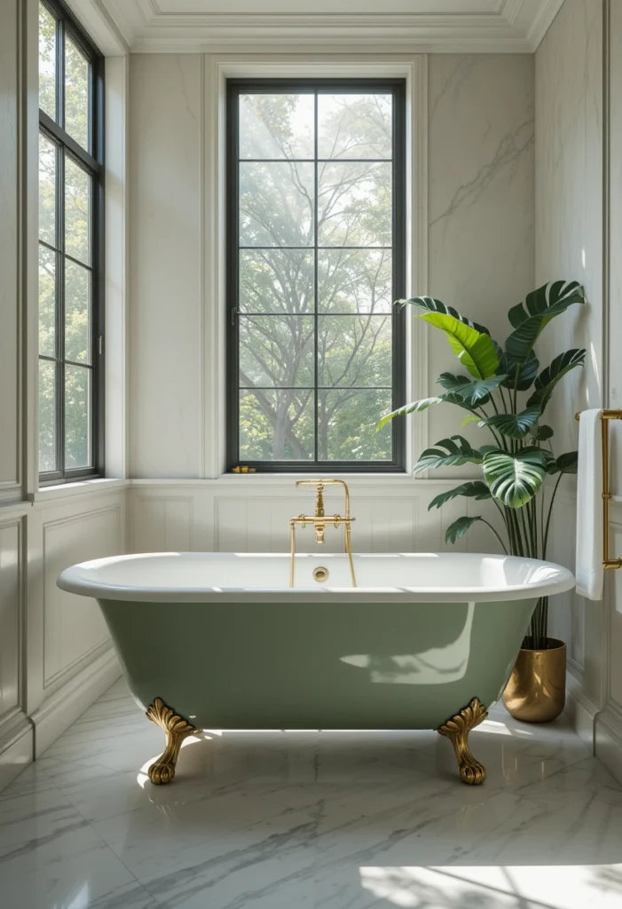 Vintage-Inspired Green Bathtubs