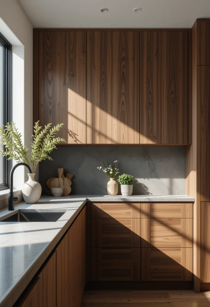 Warm Walnut Wood Tones