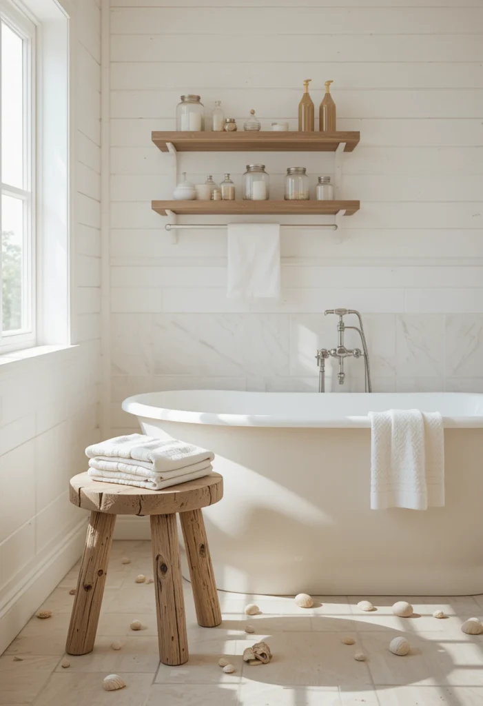 White with Natural Accents