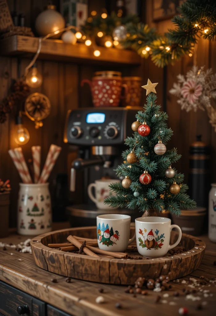 Create a Coffee Station Christmas Corner