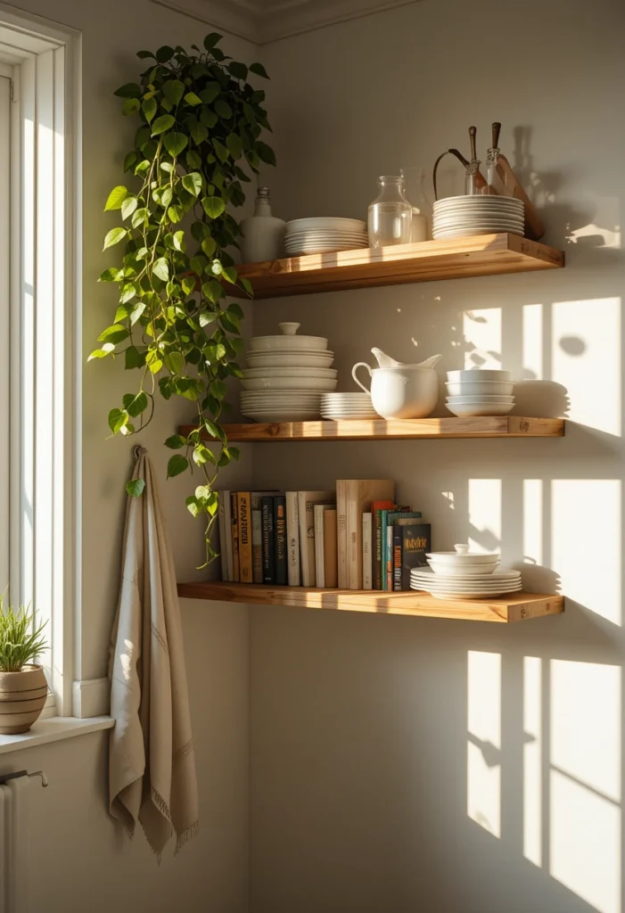 Floating Corner Shelves