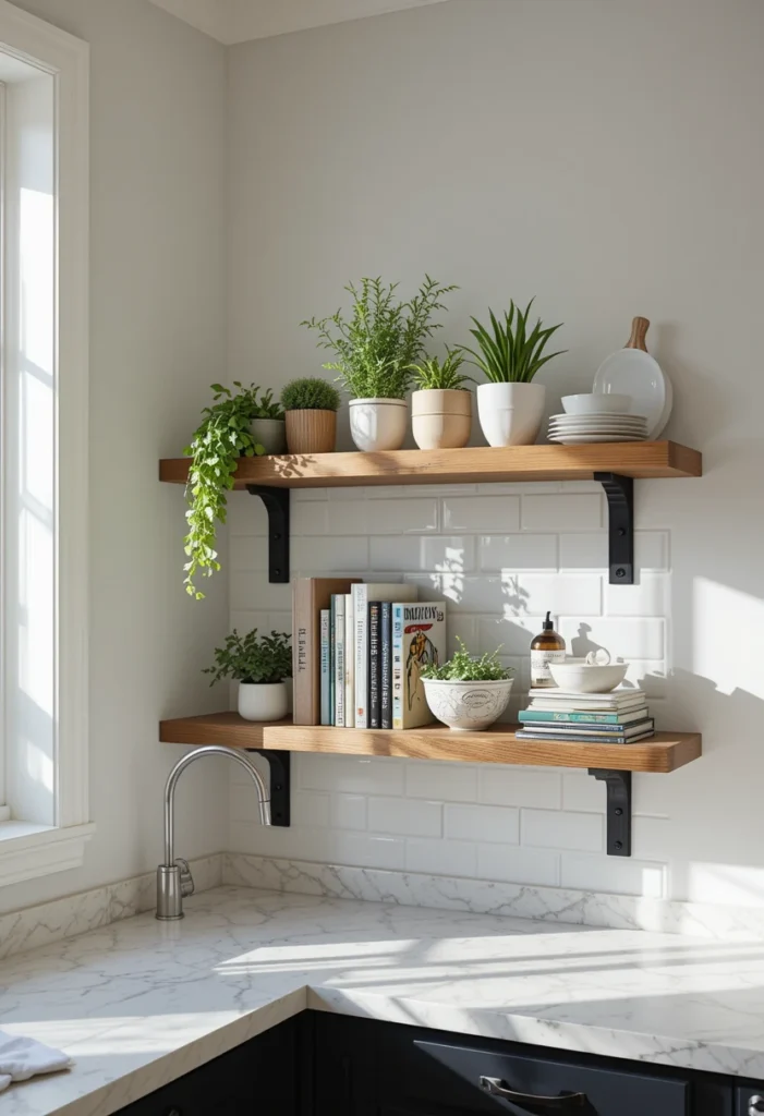 Floating Corner Shelves