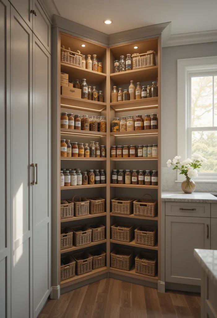 Floor-to-Ceiling Corner Pantries