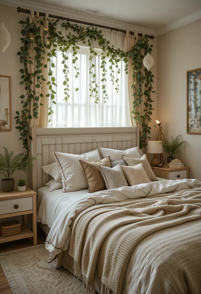 Headboard Heaven with Cascading Vines