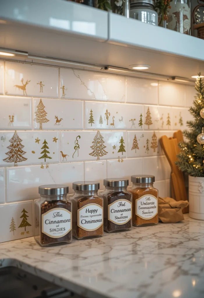 Kitchen Backsplash Holiday Magic