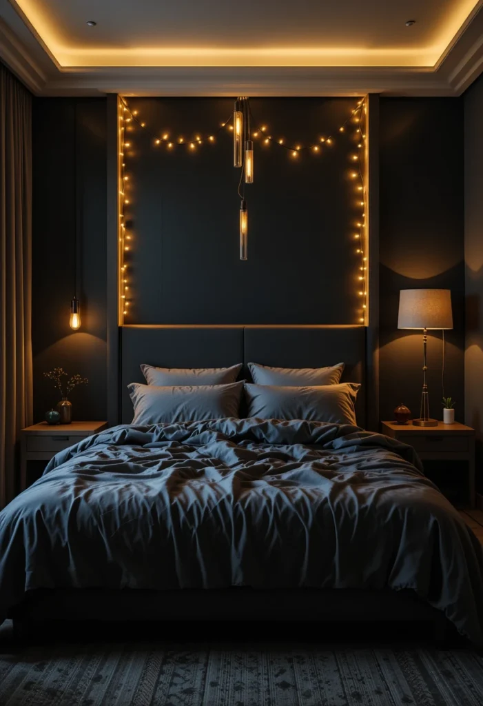 Lighting Strategies for Black Bedrooms