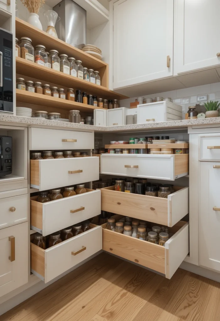 Pull-Out Corner Drawers