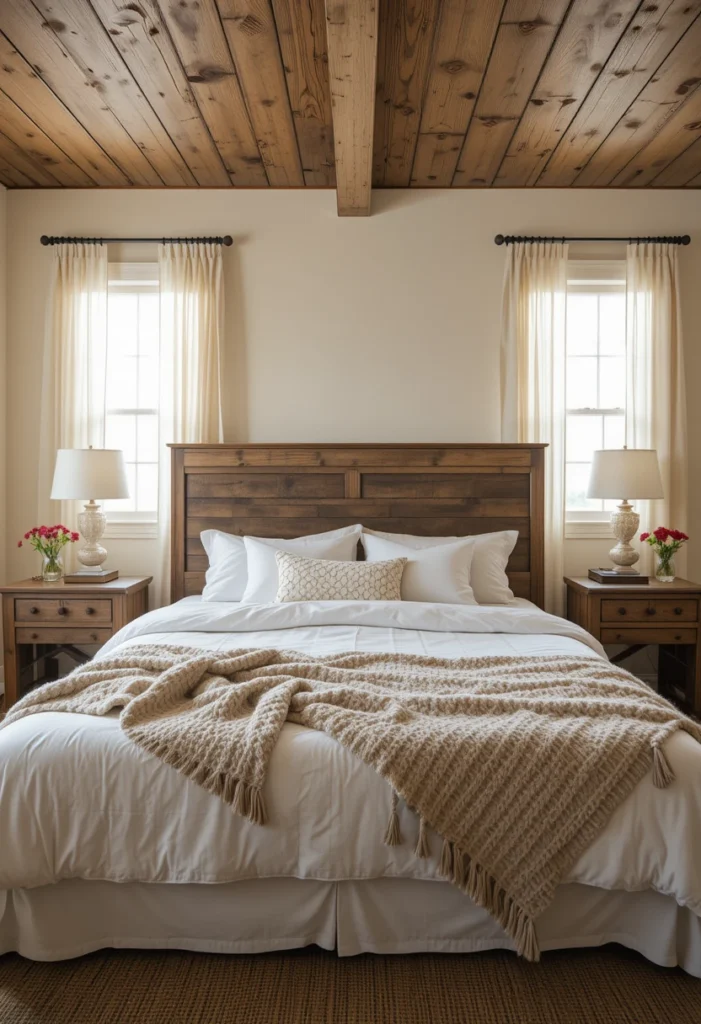 Reclaimed Wood Headboards: The Heart of Farmhouse Style