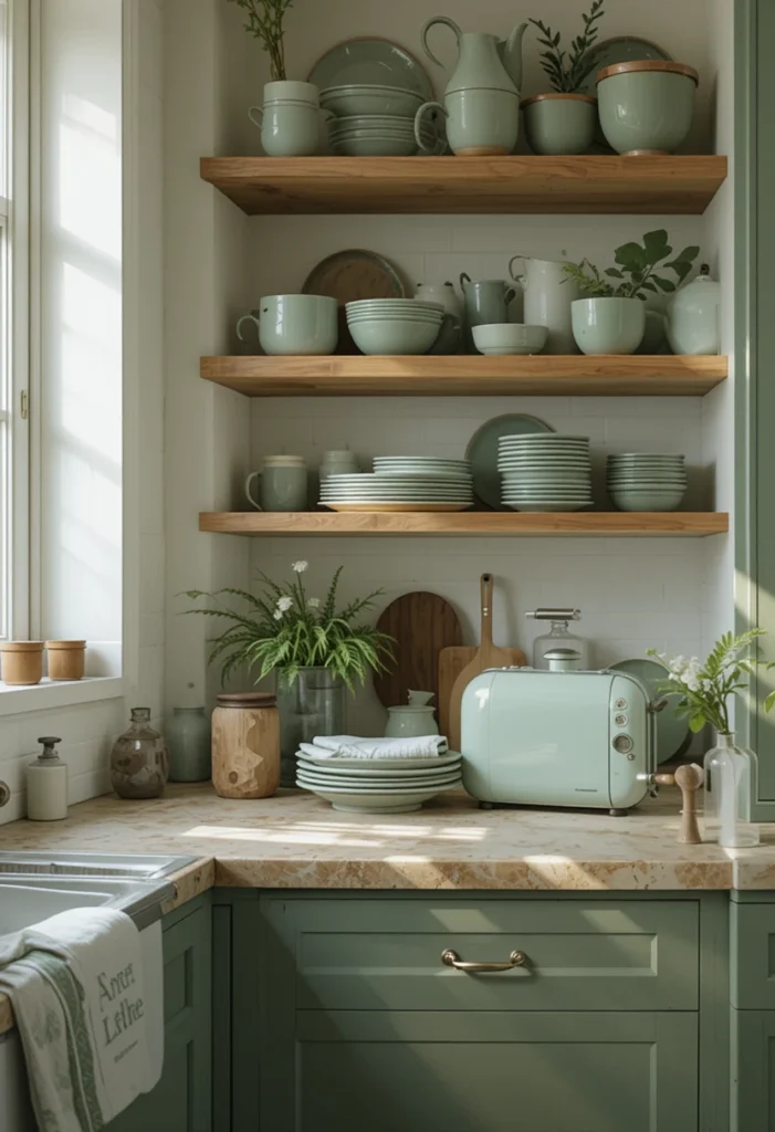 Style with Green Accessories and Textiles