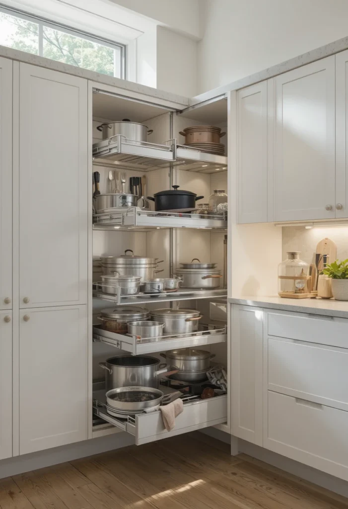 Two-Tier Pull-Out Shelves