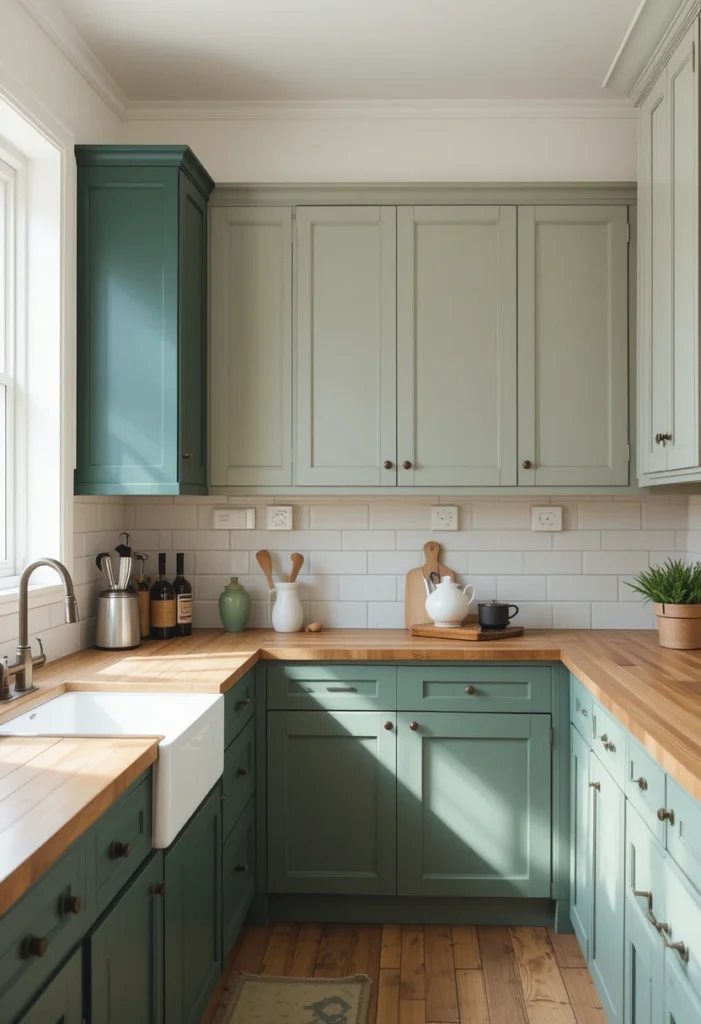 Two-Tone Green Cabinet Magic